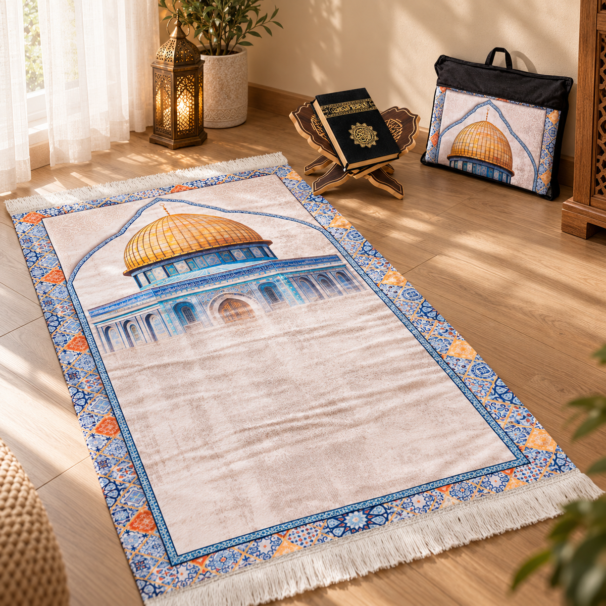طقم القدس في ركن صلاة بالبيت
