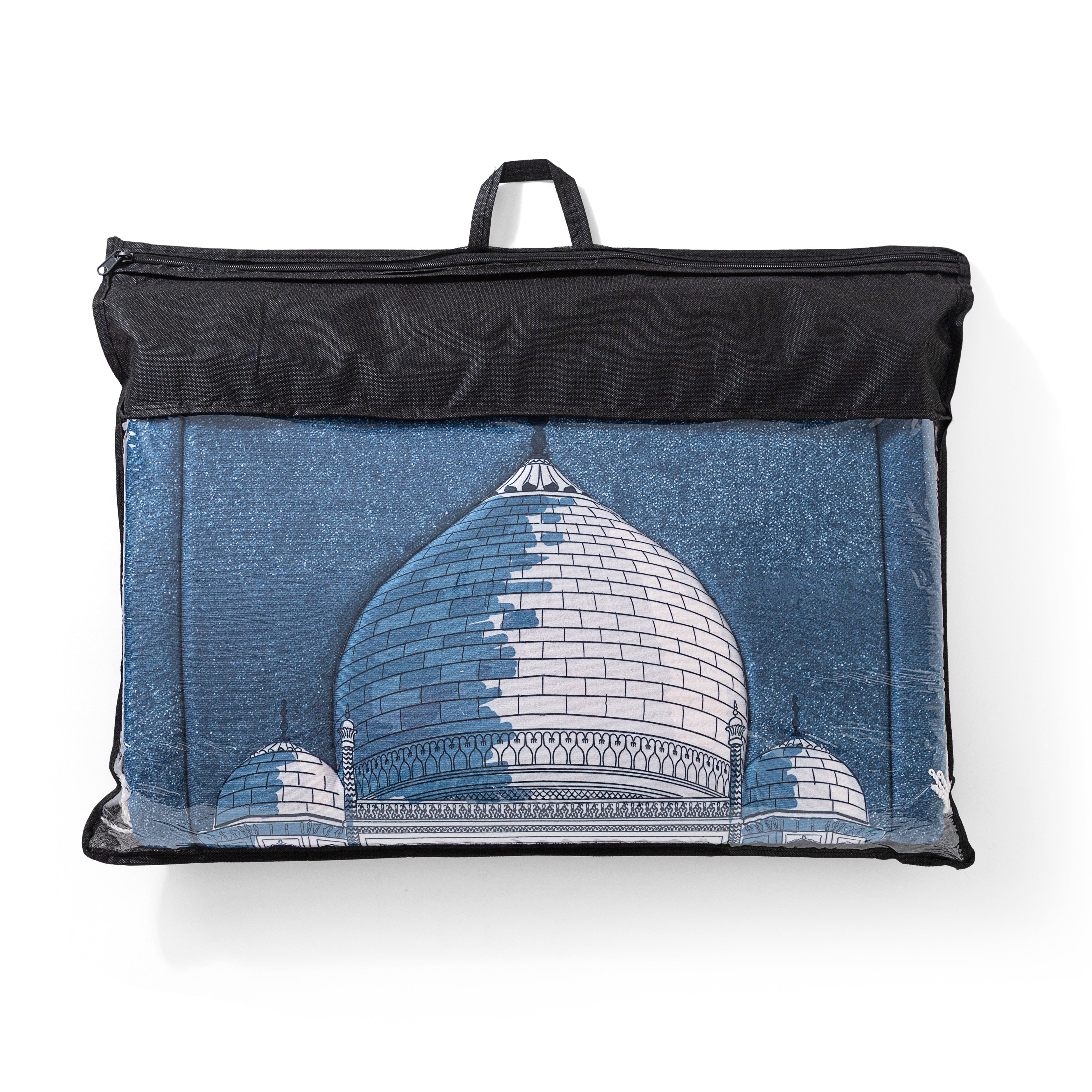 2 قارورة ماء زمزم 5 لتر بكرتونة الشحن الجوي + سجادة صلاة طبية هديه